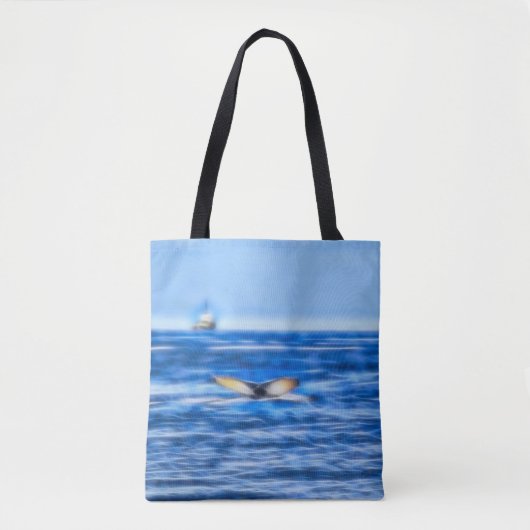 Whale Schwanz Ship Deep Blue Sea Tasche (Vorderseite)