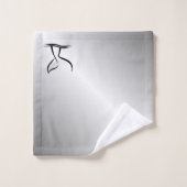 Whale Schwanz Silver Badhandtuch Set (Waschlappen)