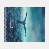 Whale-Schwanz über den Ozean Fleecedecke (Vorderseite (Horizontal))