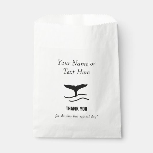 Whale Schwanz Vielen Dank Geschenktütchen (Vorderseite)