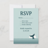 Whale Schwanz Wedding RSVP Karte (Rückseite)