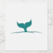 Whale Schwanz Weinetikett (Einzelnes Label)