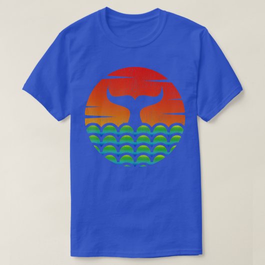 Whale Schwanz Whale Watching Sunset T-Shirt (Design vorne)