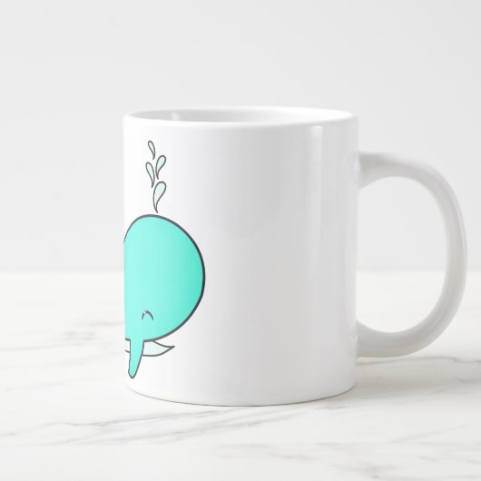 Whale, Sea, Water Jumbo-Tasse (Rechts)
