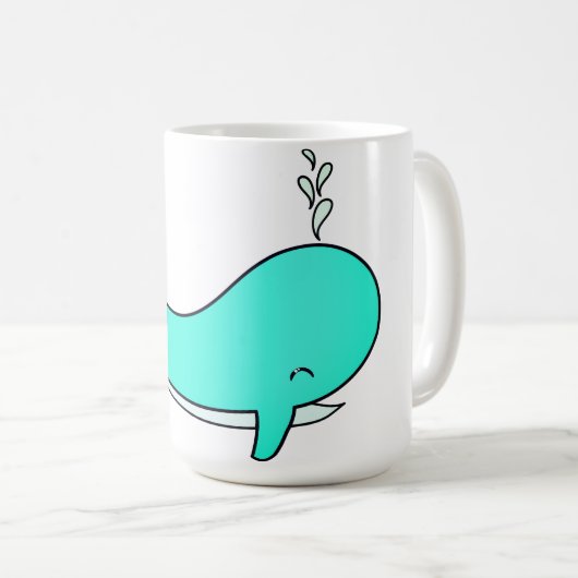 Whale, Sea, Water Kaffeetasse (VorderseiteRechts)