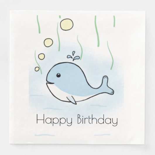 Whale Serviette (Vorderseite)