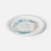 Whale Shark Boy Baby Dusche Pappteller (Schrägansicht)