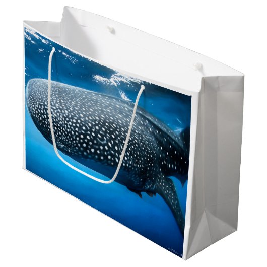 Whale Shark Große Geschenktüte (Vorderseite Schrägansicht)