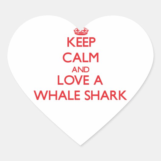 Whale Shark Herz-Aufkleber (Vorderseite)