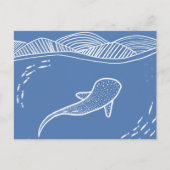Whale Shark Line Art Postkarte (Vorderseite)
