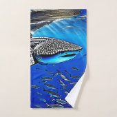 Whale Shark Majestät Design Badhandtuch Set (Handtuch)