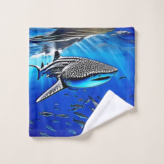 Whale Shark Majestät Design Badhandtuch Set (Waschlappen)