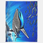 Whale Shark Majestät Design Fleecedecke (Vorderseite)