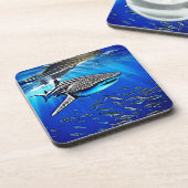 Whale Shark Majestät Design Getränkeuntersetzer (Linke Seite)