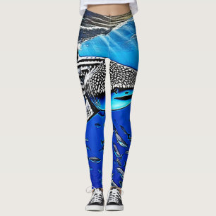 Whale Shark Majestät Design Leggings
