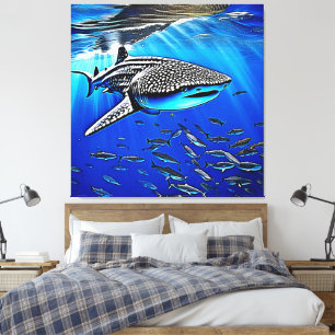 Whale Shark Majestät Design Leinwanddruck