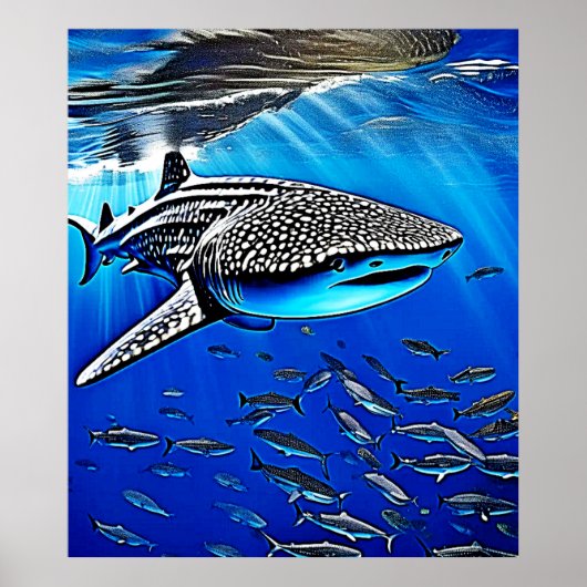 Whale Shark Majestät Design Poster (Vorne)