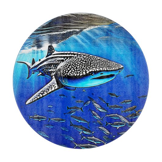 Whale Shark Majestät Design Schneidebrett (Vorderseite)