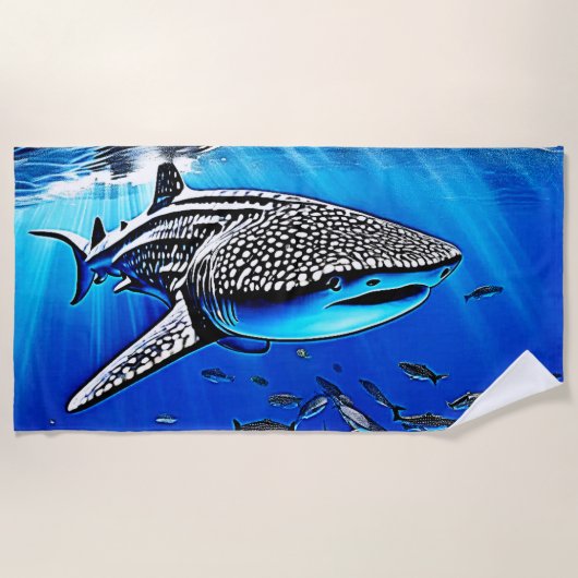 Whale Shark Majestät Design Strandtuch (Vorderseite)