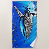 Whale Shark Majestät Design Strandtuch (Vorderseite)