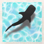 Whale Shark mit Shadow Tropical Beach Glasuntersetzer (Vorderseite)