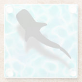 Whale Shark mit Shadow Tropical Beach Glasuntersetzer (Rückseite)