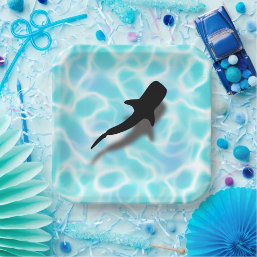 Whale Shark mit Shadow Tropical Beach Pappteller (Party)