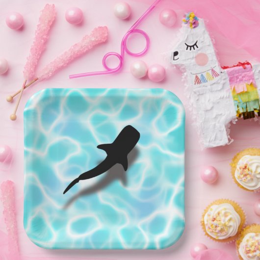 Whale Shark mit Shadow Tropical Beach Pappteller (Party)