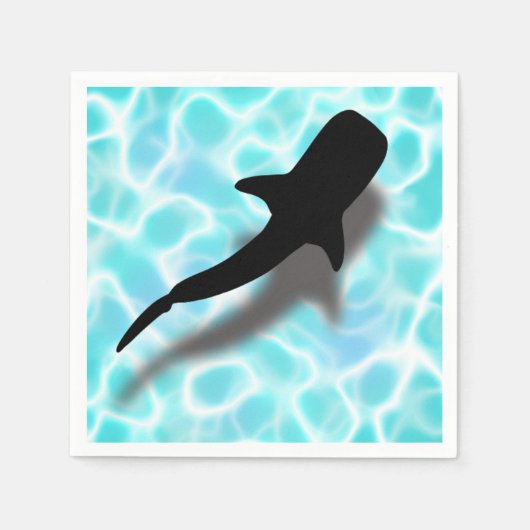Whale Shark mit Shadow Tropical Beach Serviette (Vorderseite)