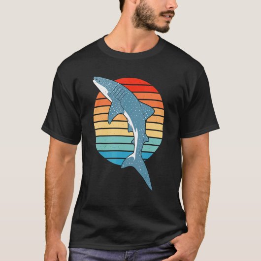 Whale Shark Retro Sunset T-Shirt (Vorderseite)