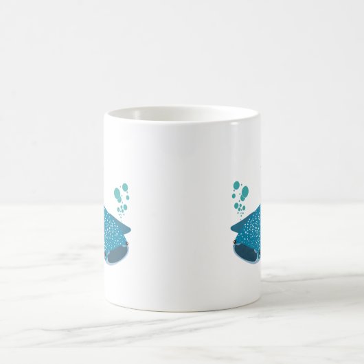 Whale Shark School of fish and buddles Coffee Tass Kaffeetasse (Mittel)