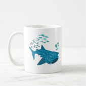 Whale Shark School of fish and buddles Coffee Tass Kaffeetasse (Links)