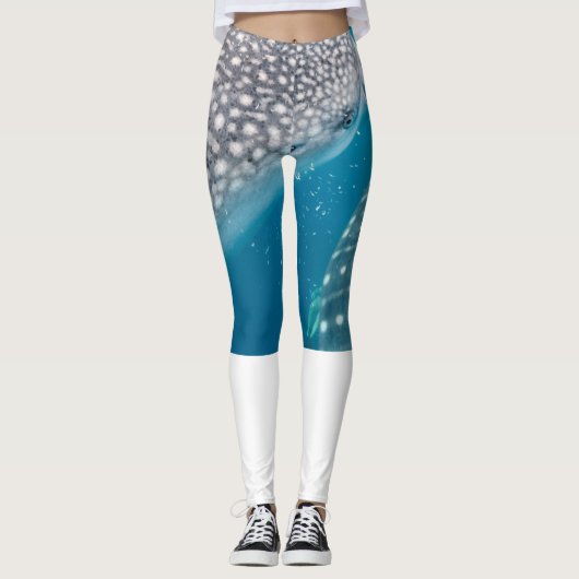 Whale Shark Schwimmen unter Wasser Leggings (Vorderseite)