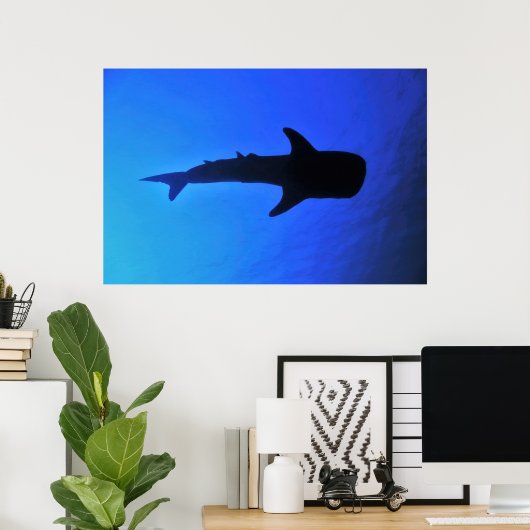 Whale Shark Silhouette Poster (Heimbüro)