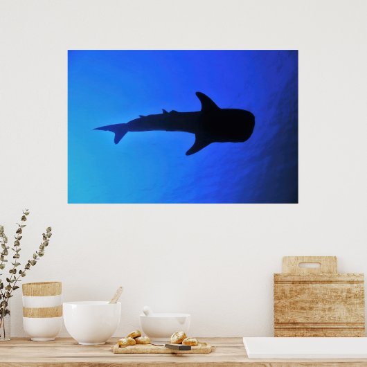 Whale Shark Silhouette Poster (Küche)