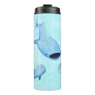 Whale Shark Thermal Tumbler Cosy Watercolor Thermosbecher