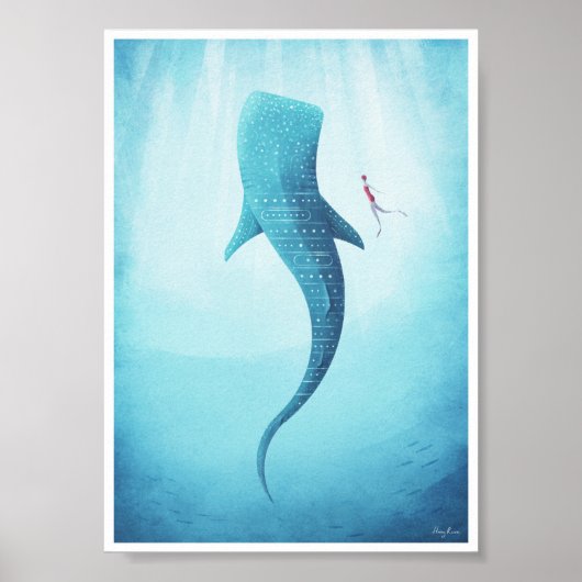Whale Shark Vintage Poster (Vorne)