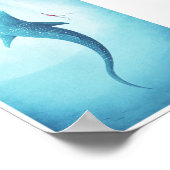 Whale Shark Vintage Poster (Ecke)