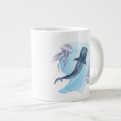 Whale Shark. Watercolor Jumbo-Tasse (Vorderseite Rechts)
