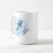 Whale Shark. Watercolor Kaffeetasse (Vorderseite Links)