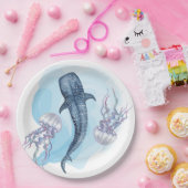 Whale Shark. Watercolor Pappteller (Party)