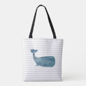 Whale Shiplap Beach Tote Bag Tasche (Rückseite)