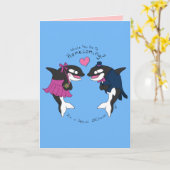 Whale Sie gehen zu Hause - Vorschlag Karte (Gelbe Blume)