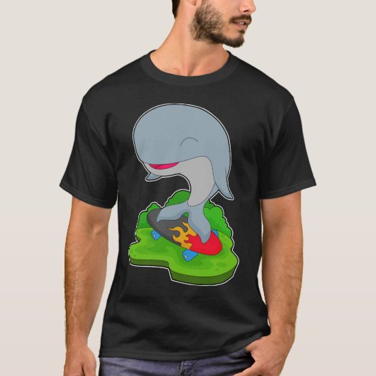 Whale Skater Skateboard T-Shirt (Vorderseite)