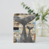 "Whale Song" - Exklusiv entworfene Postkarte (Stehend Vorderseite)