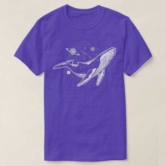 Whale Space Sterne Planeten Galaxy Explorer T-Shirt (Design vorne)