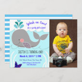 Whale Splash über die erste Einladung zum Geburtst (Vorne/Hinten)