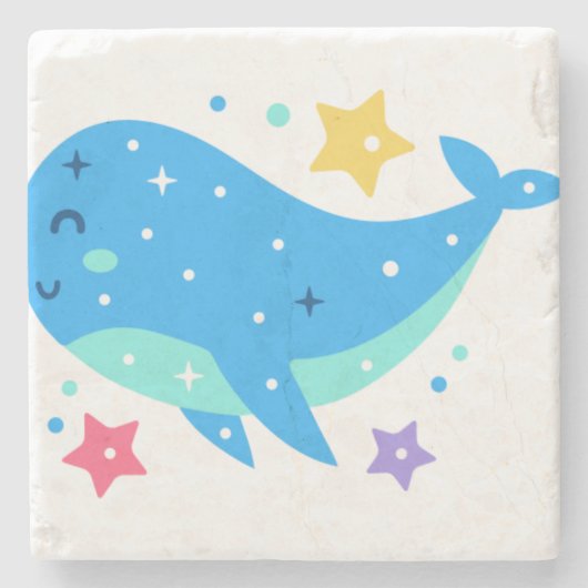 Whale Steinuntersetzer (Vorderseite)