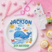 Whale Summer Birthday Party Decor  Pappteller (Party)