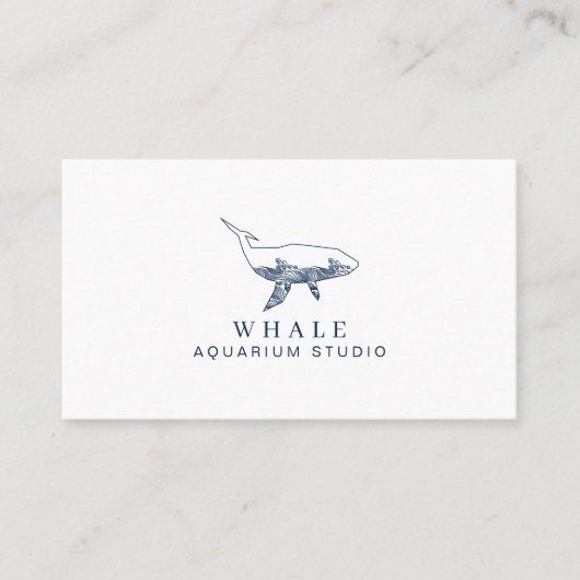 Whale Surf Aquarium Visitenkarte (Vorderseite)